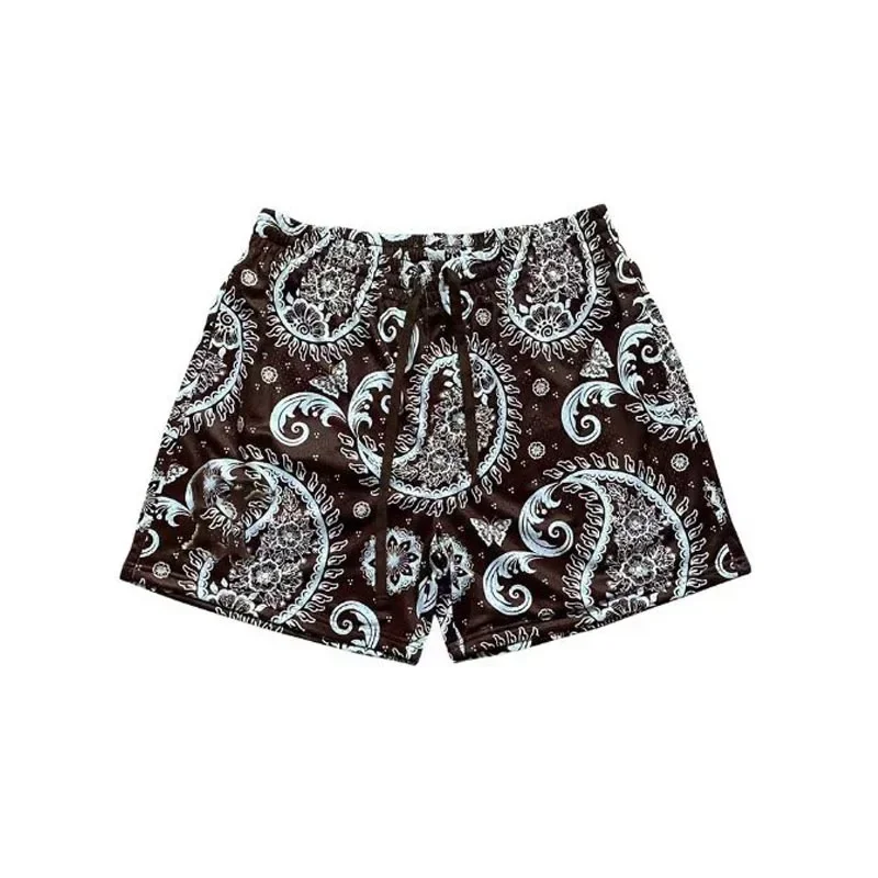New American Style Sports Shorts Basketball Net Eye Quick Dry Breathable Running Beach Fitness Four-Quarter Shorts