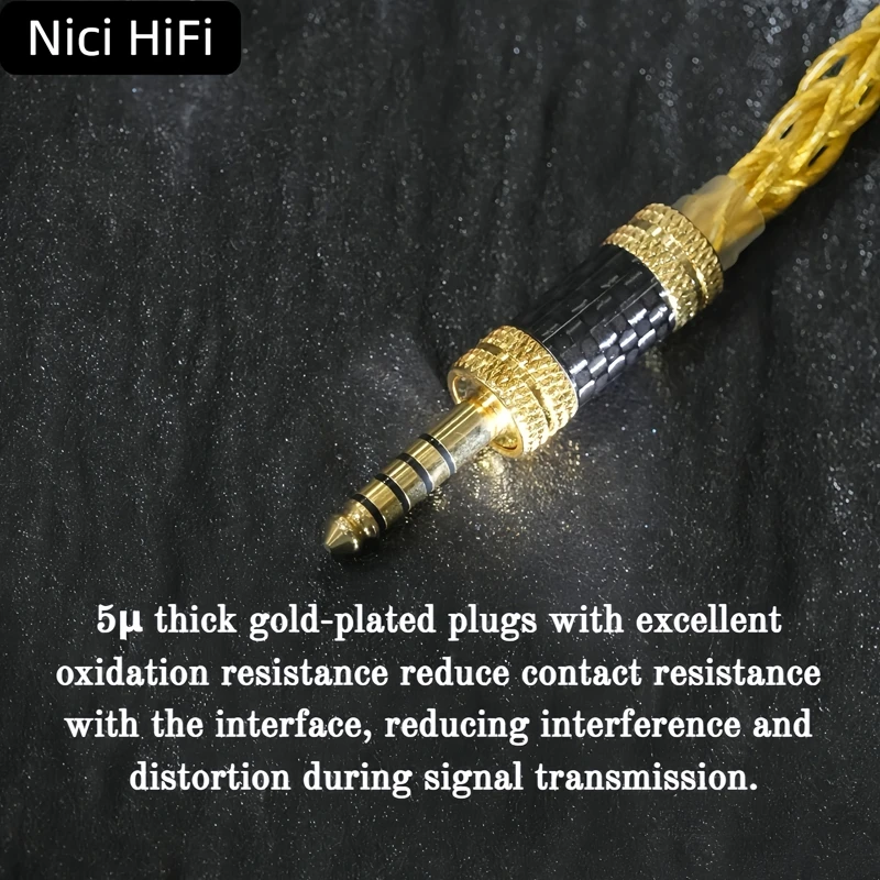 Nici HiFi-16 8 イヤホンケーブル 0.78 2Pin 4.4mm Nici HiFi-16 8 コアイヤホンケーブル MMCX/0.78 2Pin/ステレオ 3.5mm