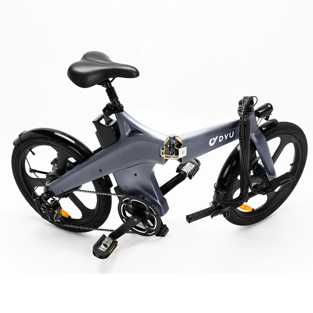 DYU T1 Elektrofahrrad 250W Bürstenloser Motor 36V 10AH Lithium-Batterie Magnesiumlegierung Rahmen Erwachsenen-Klapp-E-Bike mit 20-Zoll-Reifen – Detail 18