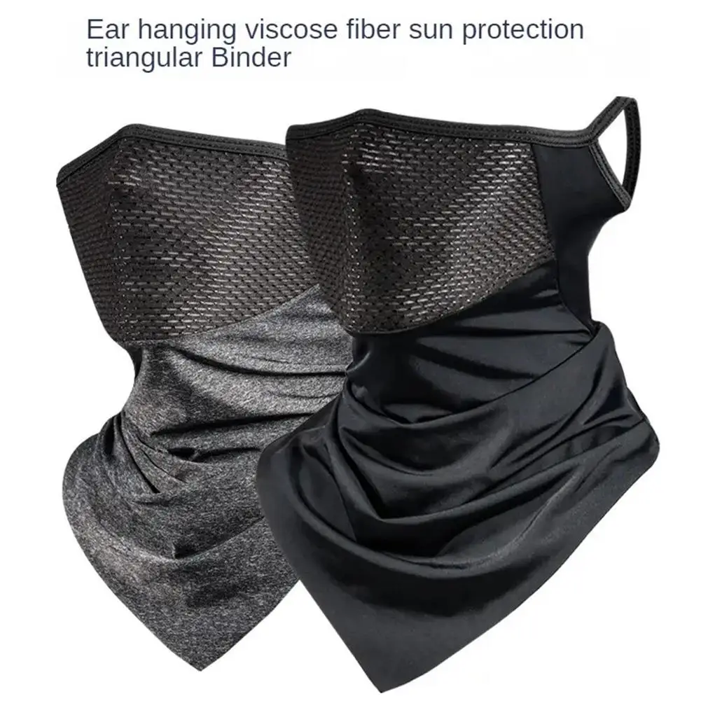 Summer Ear Hanging Triangle Scarf Sun Protection Anti-UV Breathable Outdoor Fishing Hiking Cycling Balaclava Face Mask