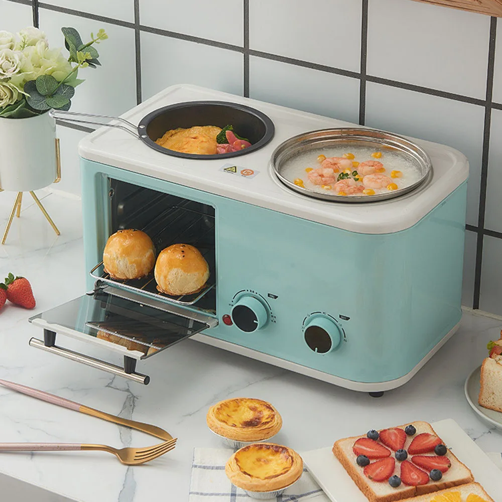 

3 In 1 Electric Breakfast Machine Kitchen Bread Toaster 1200W Pancake Cake Frying Pan Multifunctional Oven Sandwiche Maker 토스트기