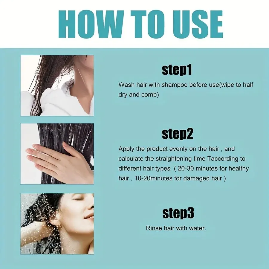 GZE Protein Correct Straight Hair Cream Smooth Short-Tempered Open Fork Healthy And Mainte Damaged Hairnance Free to Pull Straig keratin hair cream