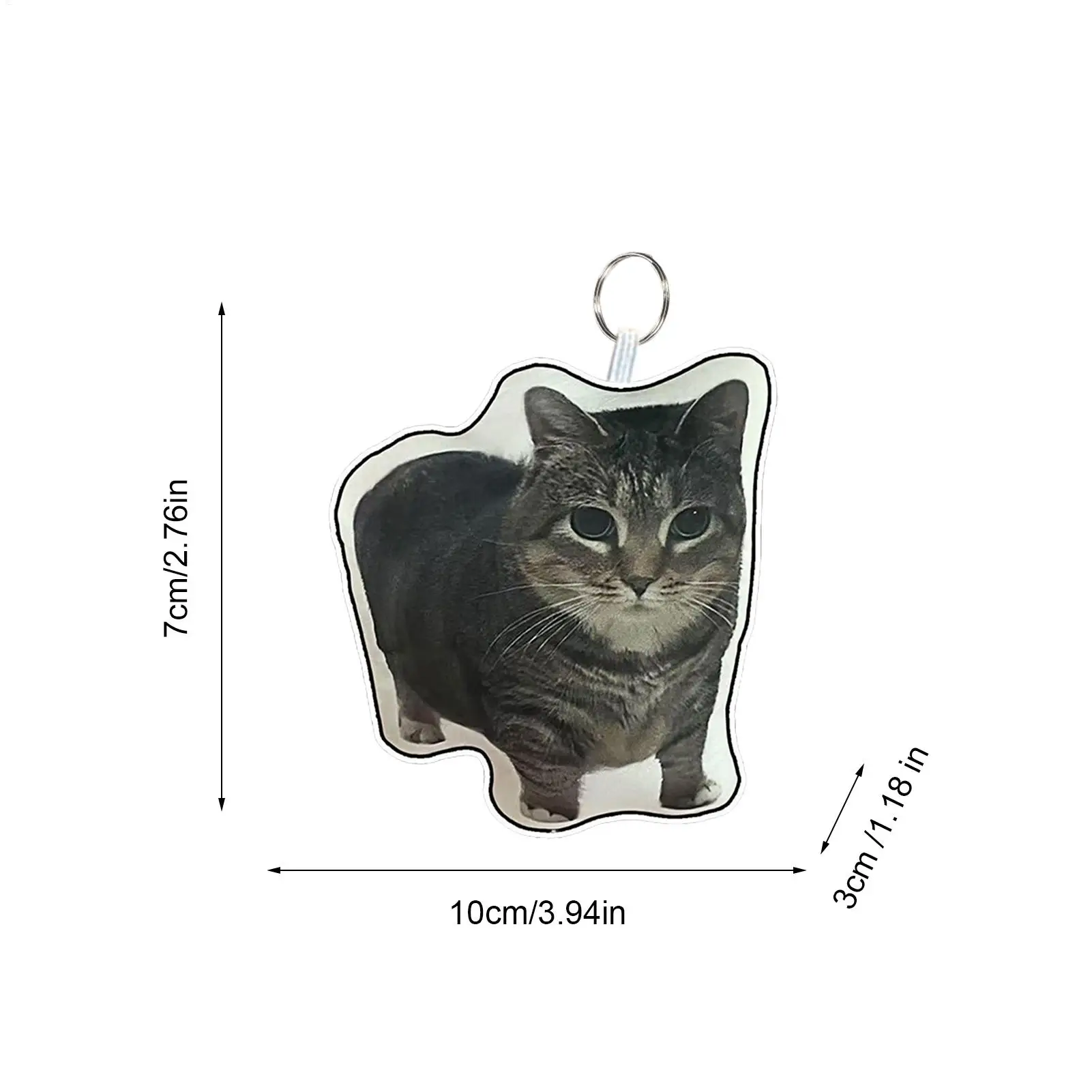 Cute Kitten Keychain with Sound Cat Keychain Adorable Backpack Keyring Pendant Cat Keychain Pendant doll keychain Ornaments