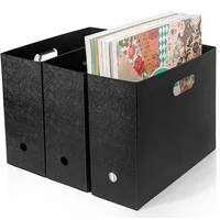 JESJELIU Document File Storage Box Folding Desktop Organizer Multi-functional Books Plastic Sorting Storage Rack Office Supplies 2