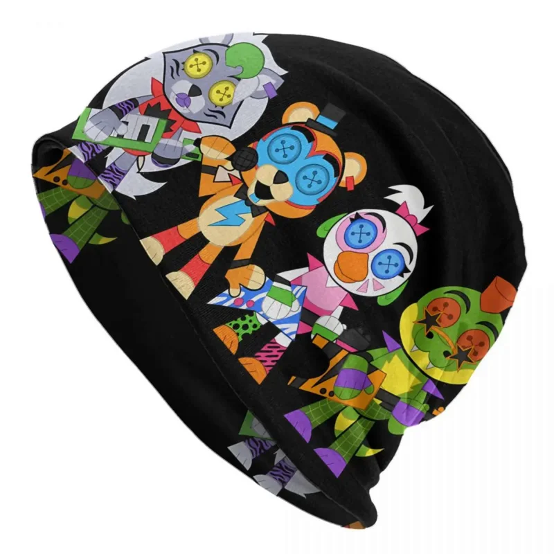 

FNAF Sport Hats Glamrock Gang Plush Bonnet Hat Skullies Beanies Caps