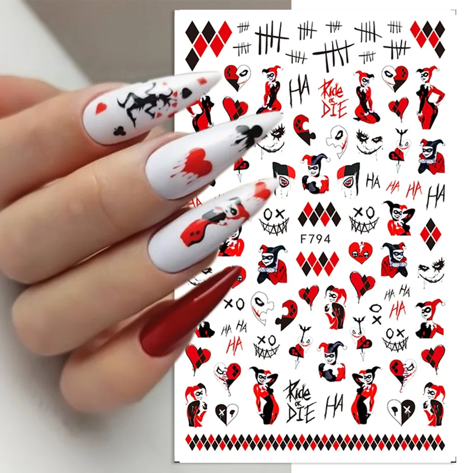 Maple Leaf Flower Gel Nail Sticker Rendering Nail Decals Sliders For Nails Black And White Butterfly Press On Nails Nail Supplie
