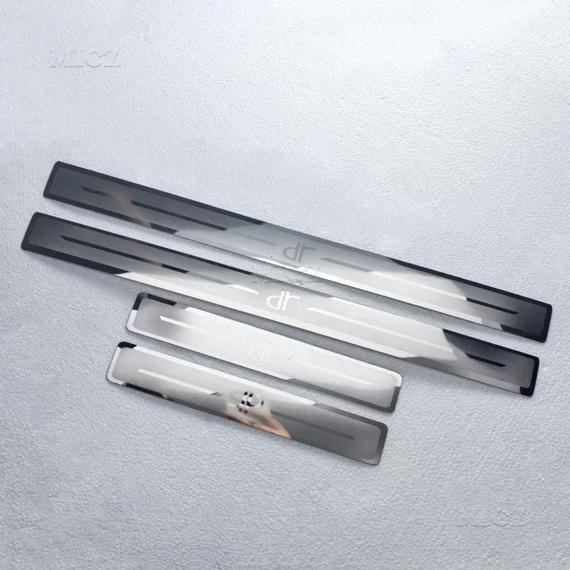 For Chery Dr 4.0/5.0/6.0 Accessories Stainless Steel Auto Door Sill Scuff Plate Anti-Kick Pedal Trim Protect -
