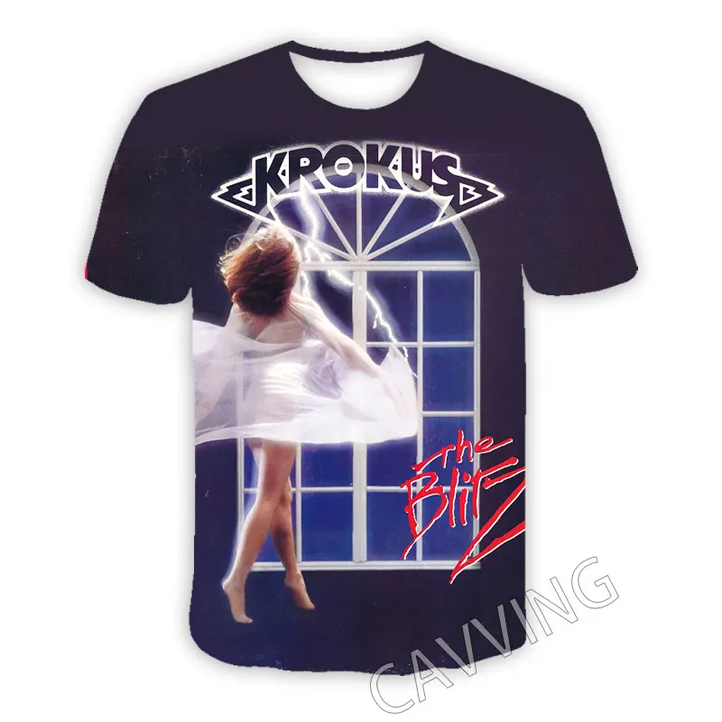 New Fashion Women/Men's 3D Print Krokus Rock Casual T-shirts Hip
