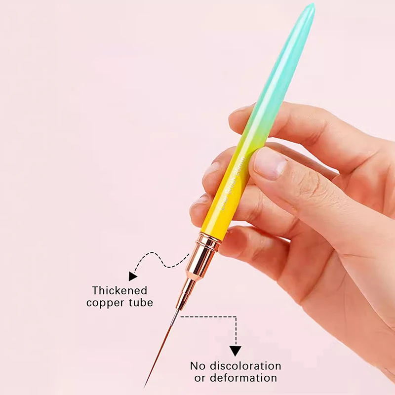 Nail Art Brush Gradient Color Nail Art Brushes Nail Polish Gel Painting Pen Liner French Stripes Brush Accessories Manicure Tool