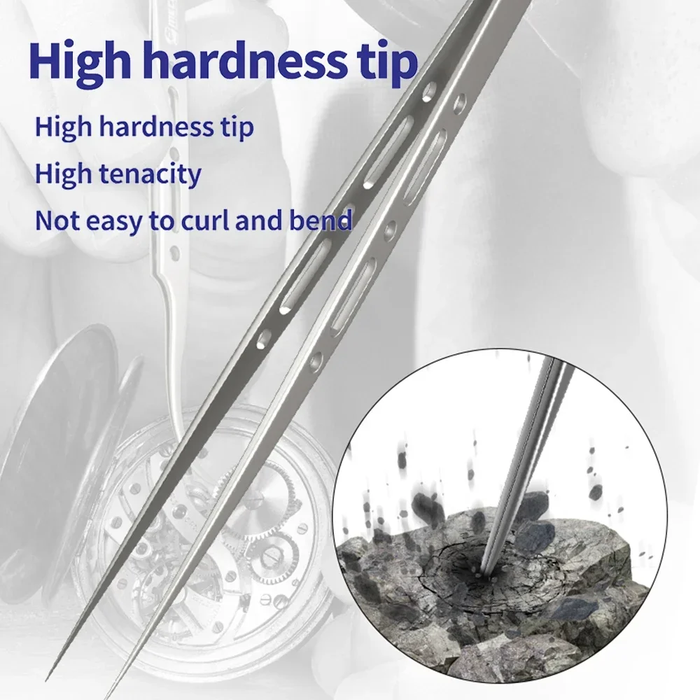 Mobile phone repair fingerprint flying wire anti-magnetic tweezers fine tip clip precision components for Mechanic G 11 G 15 17
