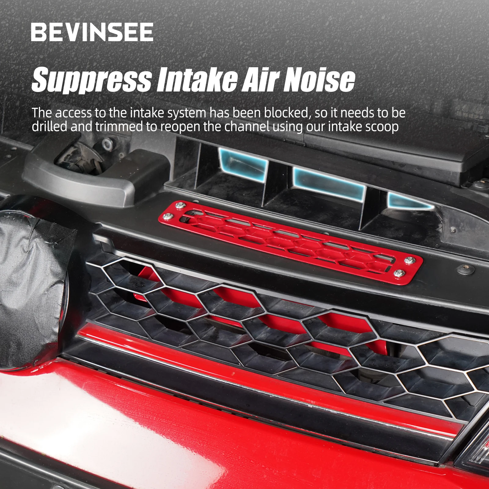 폭스바겐 골프 7 GTI, 골프 1.4/GTI/R MK7/MK7.5, 아우디 S3 8V용 업그레이드 에어 인렛 스쿱 (더 넓은 공간 및 더욱 안전한 장착)