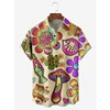 Floral Shirts Men's Hawaii Holiday Party Blouse Cuba Style Lapel Beach Shirt Flower Camisas Short-sleeved Womens Clothes 3