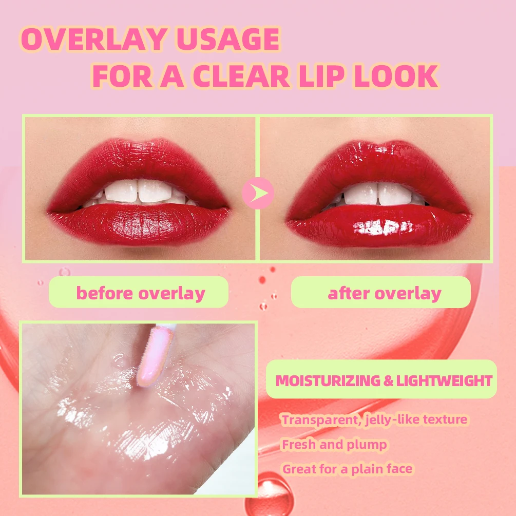 QIBEST Lip Oil Balm Set Glossy Lip Gloss Moisturizing Makeup Tinted Plumping Mirror Glaze Glow Oil Cosmetic Kit
