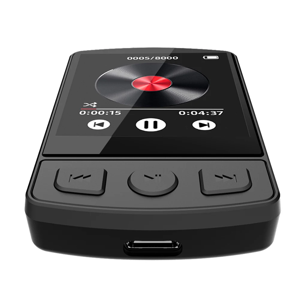 Portable Bluetooth MP3 Player with FM Radio and Clip Design