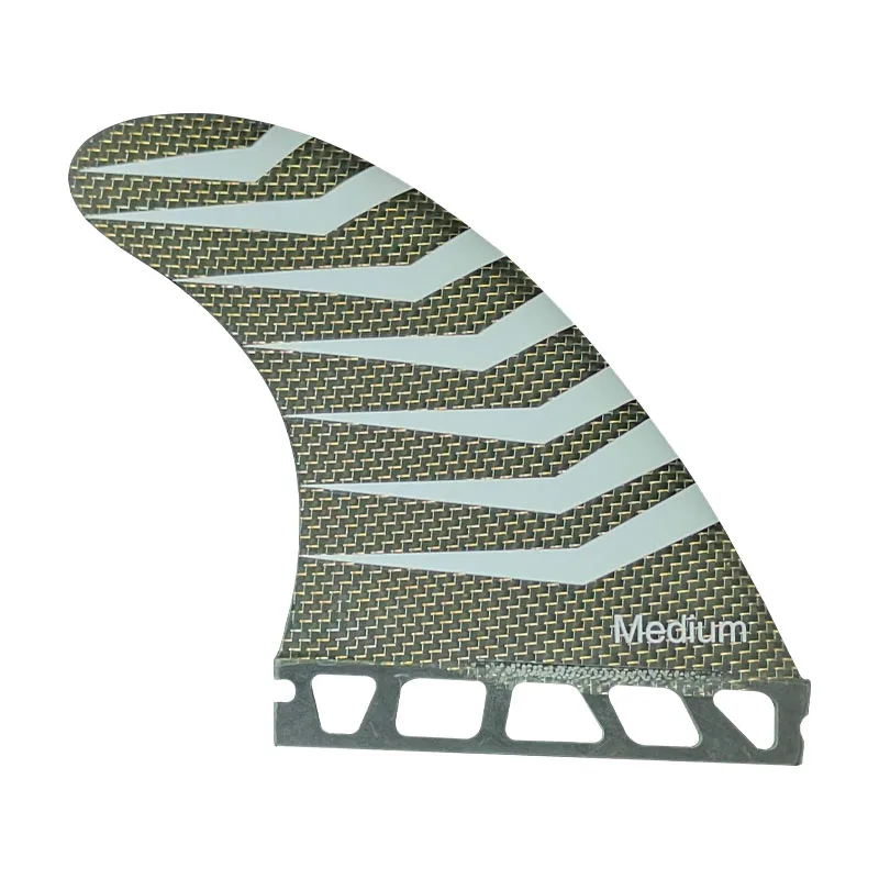 Surfboard Fins NEW FUTURE M-Ultralight Golden Carbon &Epoxy Resin Composite Composite Release System/Corrosion-Resistant surfboard fin