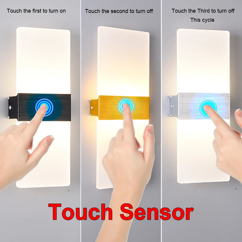 모션 센서 벽 램프 그리기 알루미늄 아크릴 장식 조명 보루 조명 실내 홈 부엌 침실 복도 통로