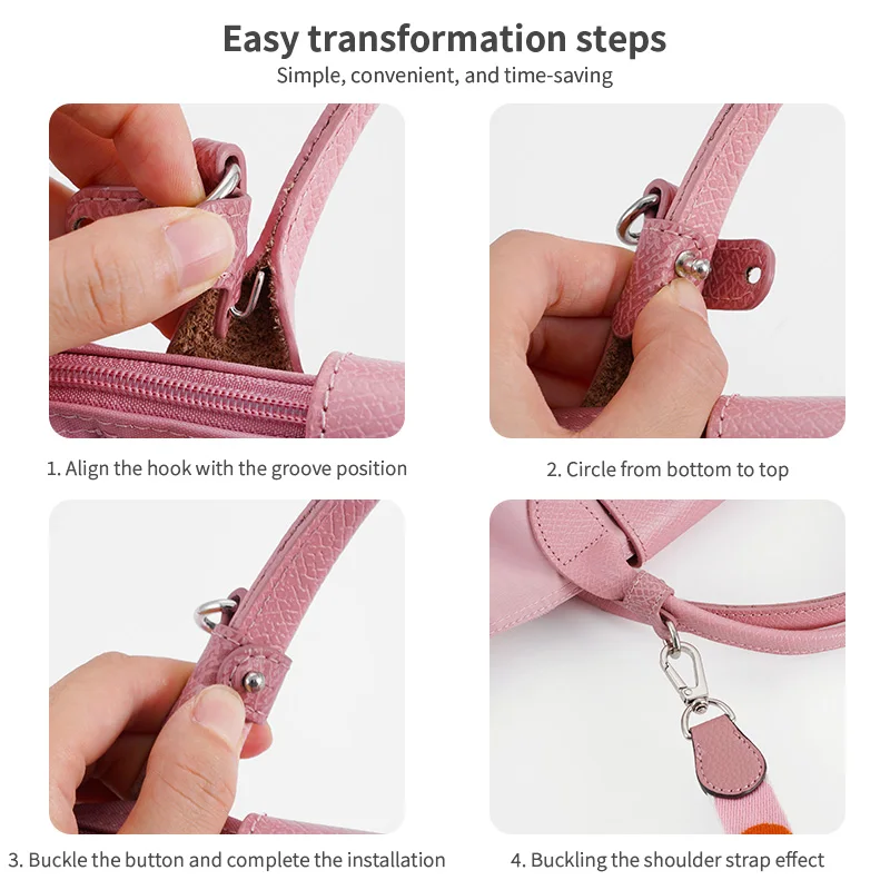 HAVREDELUXE Long Bag Strap Short Handle Small Bag Refitted Adjustable Bag Belt Free Stamping Messenger Backpack Belt
