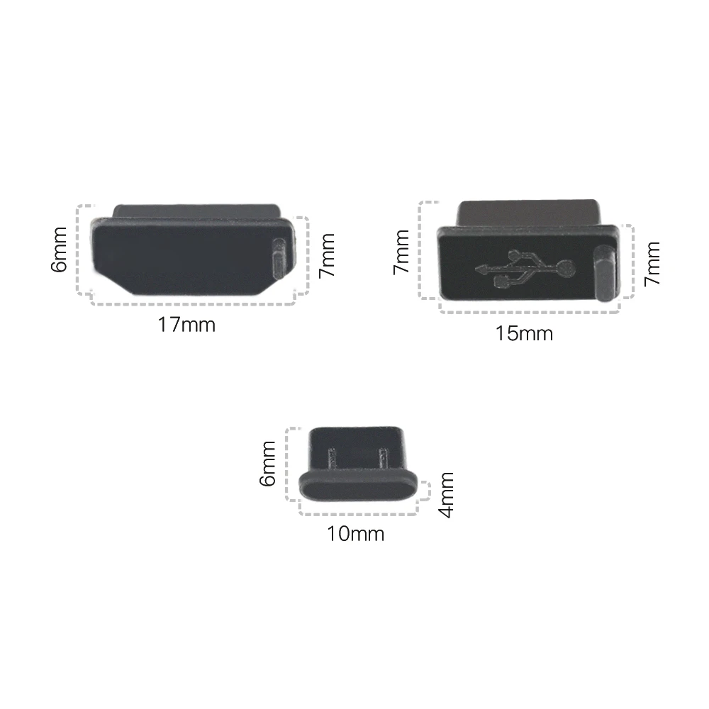 Silicone Dust Plug for Smart Controller USB/Type-C Interface Dust Plug Cover for DJI Mavic 2 Accessories 3pcs/set drone accessories dust plug drone repair parts drone battery port dust plug drone accessories case