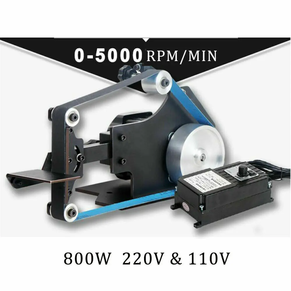 220V Electric Brushless Machine Belt Sander Polishing Grinding Grinder Machine 6