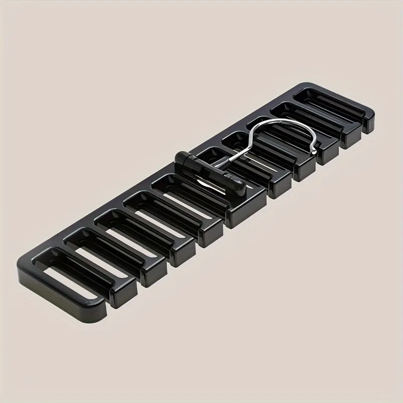 Space-Saving Multi-Functional Belt and Tie Organizer with Durable Plastic Construction