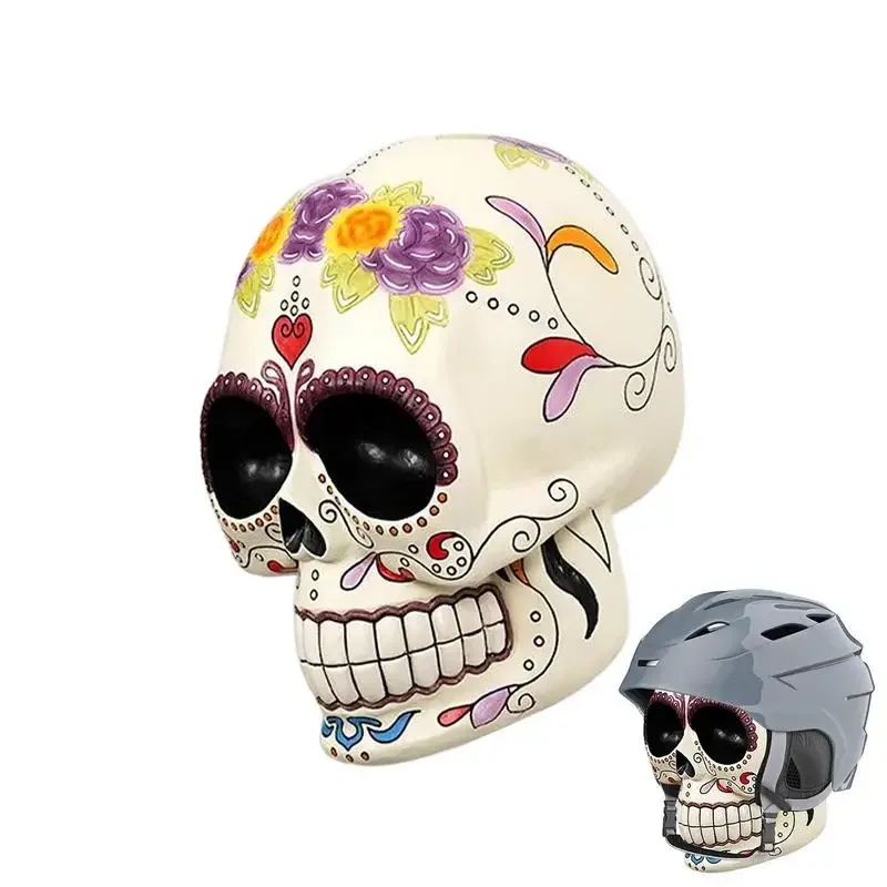 

Motorcycle Headgear Holder Creative And Colorful Skull Office Decoration Home Desk Supplies Organizer Accessory for Boys Men