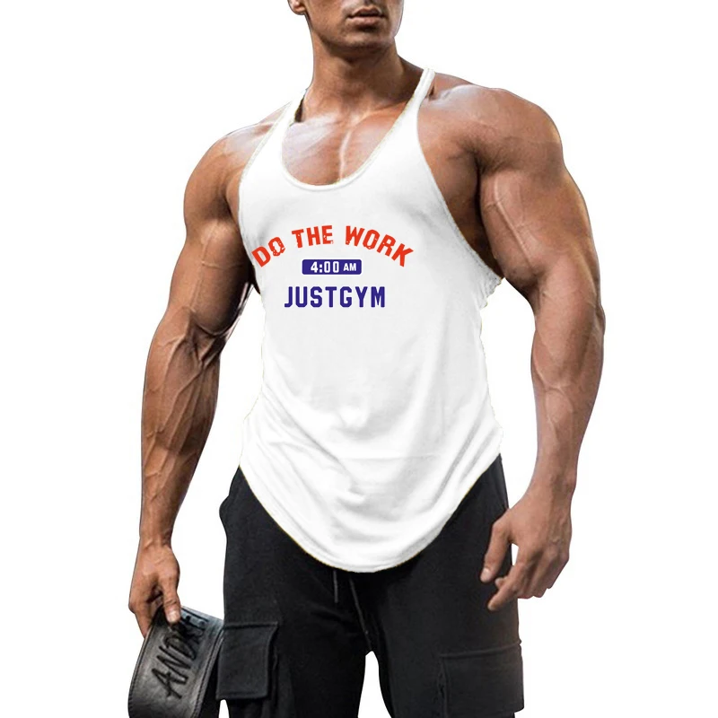 

Cotton Gym Tank Top Men Fitness Clothing Men Bodybuilding Tanks Tops Summer Gym Clothing for Male Sleeveless Vest Shirts Fashion