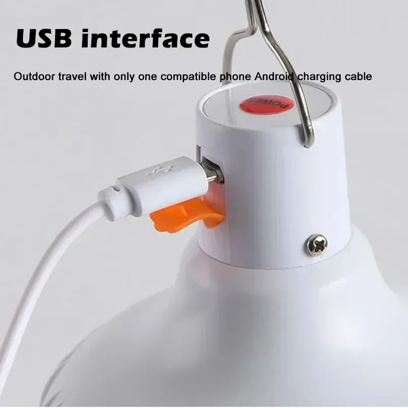 Camping Lights Portable USB Rechargeable LED Outdoor Emergency Lamp Bulb High Power Battery Lantern BBQ Tents Lighting