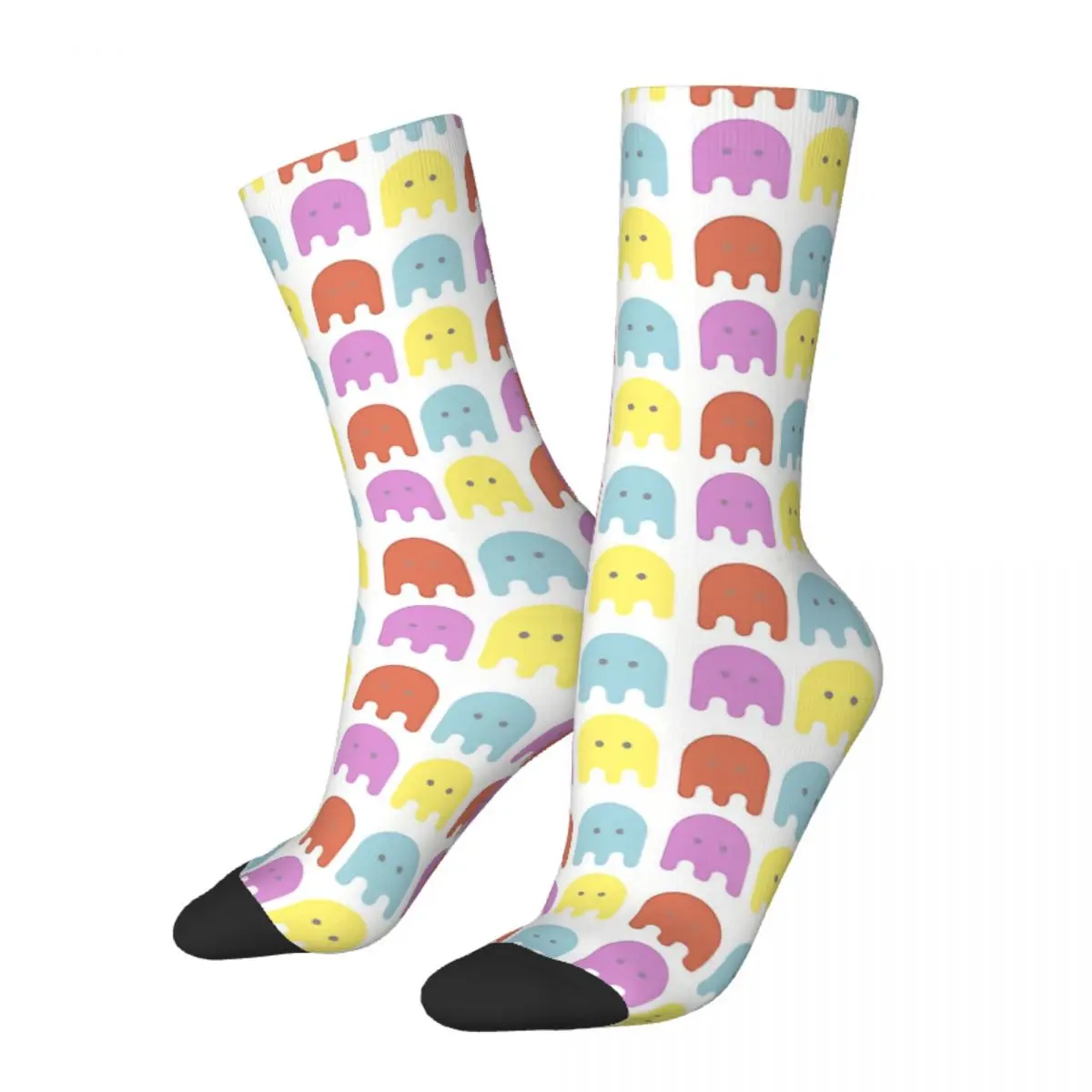 

Men's Socks Cute Colorful Ghost Vintage Harajuku Ghost of Disapproval Street Style Seamless Pattern Crew Crazy Sock Gift Printed