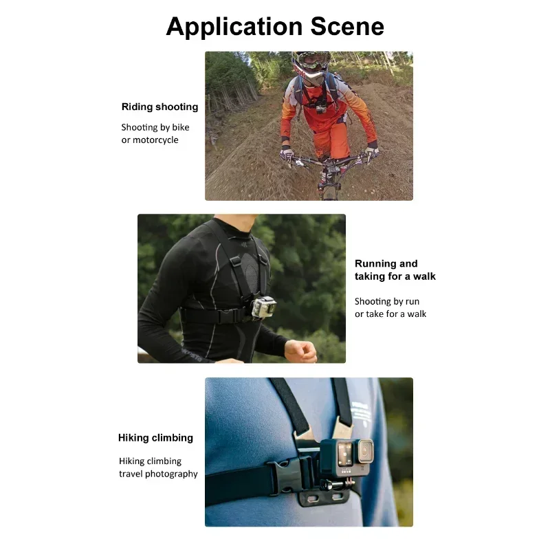 Description Picture 4 of itemHands-Free Sport Camera Chest Strap Mount Harness Strap Holder Cell Phone Clip Five-in-one Suit