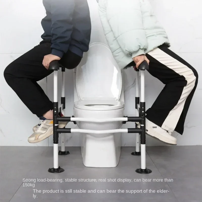 Disability Help Toilet Seat Handrail,Assistance To Get Up Special Safety Support Frame,Toilet Booster for Elderly Mobility Aids 5