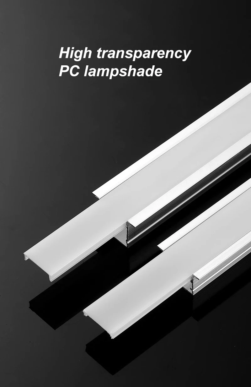 Description Picture 4 of item0.5/1M/2M Led Aluminum Profile Channel Diffuser Holder U/v/w Shape Black/silver Linear Light Bar Ceiling Wall Corner Lighting