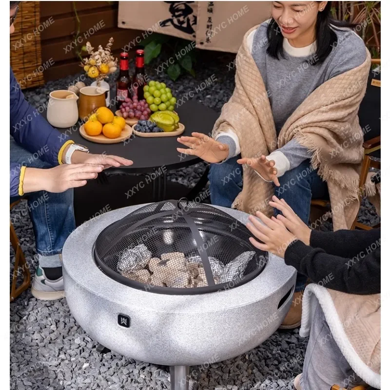 

Household Roasting Barbecue Table Outdoor Courtyard Heating Stove Indoor Charcoal Brazier Charcoal Stove Tea Cooking Tea Suit