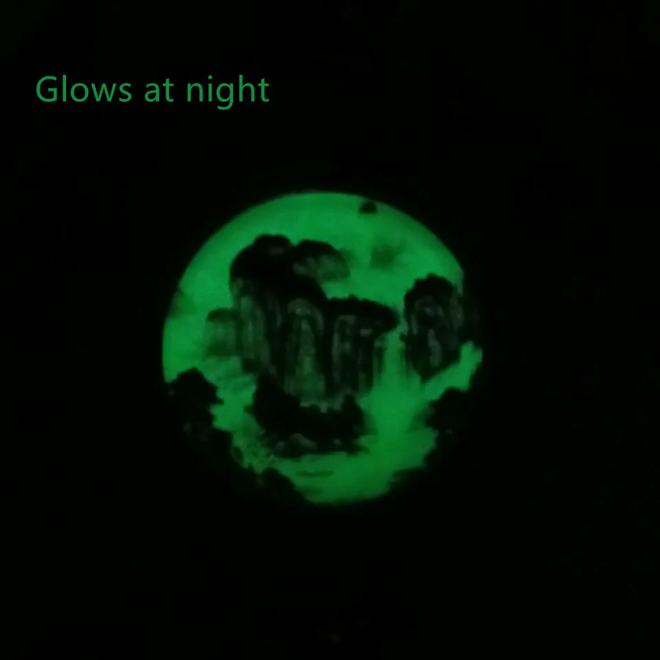 Pendant with Double-sided Glows at night Landscape map Sniffer bottle Handmade Locket Classical Ornament Charm Accessories