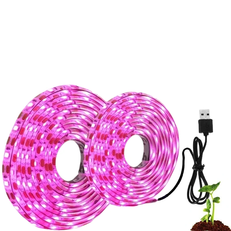 USB LED Planting Light Full Spectrum Plant Light Planting DC 5VLED Strip Plant Light Vegetable and Flower Seedling Greenhouse
