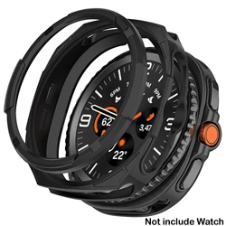 Silicone Protective Case with Soft TPU for Smartwatch - Watch Strap & Cover Accessories (Black)