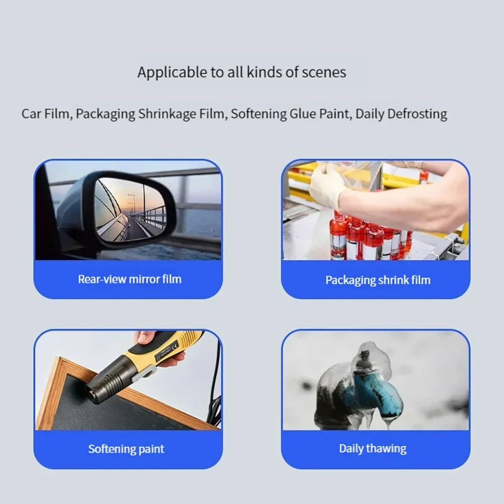 350W/450W Two-Speed Mini Hot Air Gun Heating Gun Welding Heat Mobile Phone Repair Car Film Tool Temperature Adjustable