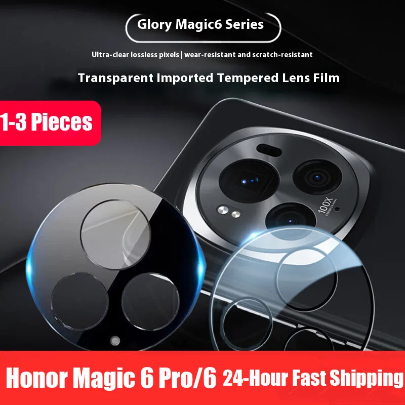 3-1 pièces Film d'objectif de caméra arrière pour Huawei Honor Magic6 Pro protecteurs de caméra couvercle d'objectif en verre trempé Honor Magic 6 Magic6Pro