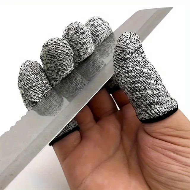 10pcs Cut Resistant Finger Cots, Labor Protection For Kitchen, Work, Sculpture, Anti-Slip & Reusable Finger Protector 1