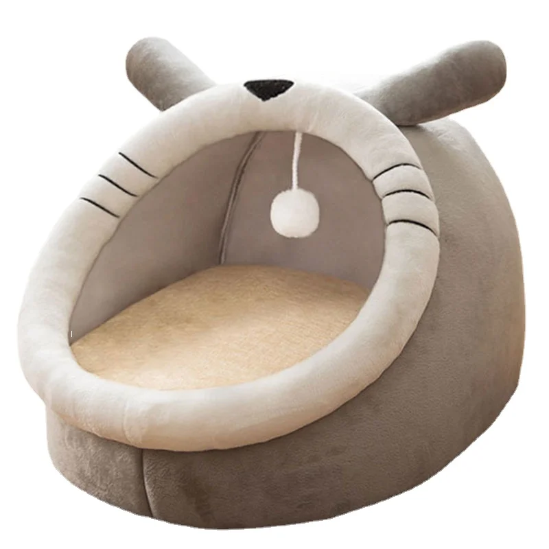 

Cat Nest Four Seasons Universal Cat Bed Semi-Enclosed House Kittens Summer Cool Nest Removable and Washable Kennel Pet Supplies