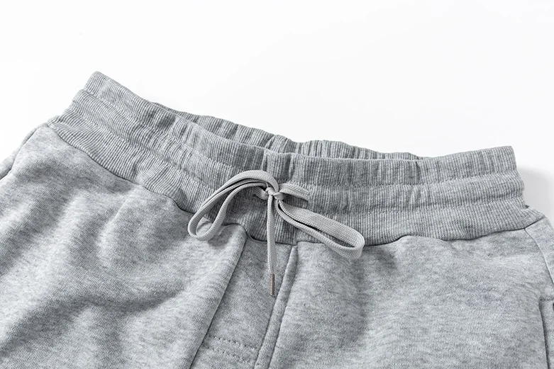 Herren Herbst Fleece-Sporthose mit Kordelzug Lässige Lange Hose Bequeme Streetwear-Modehose mit Taschen Lockere Basic-Sweatpants – Detail 4