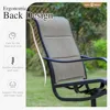 Patio Dining Set Pieces, Patio Dining Swivel Chairs Padded with 1 Umbrella Table, Outdoor Table and Chair for Lawn Garden 5