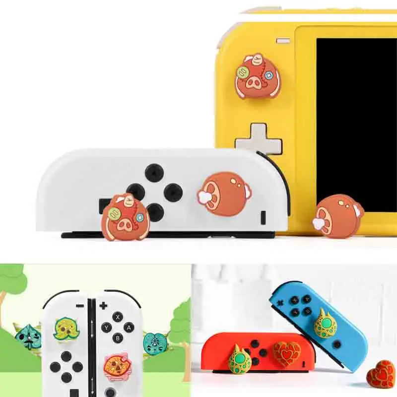 Game Bok Pig Silicone Thumb Stick Grip Cap Joystick Cover Per Switch Ns Oled/Lite Joy-Con Controller Thumbstick Case Protector