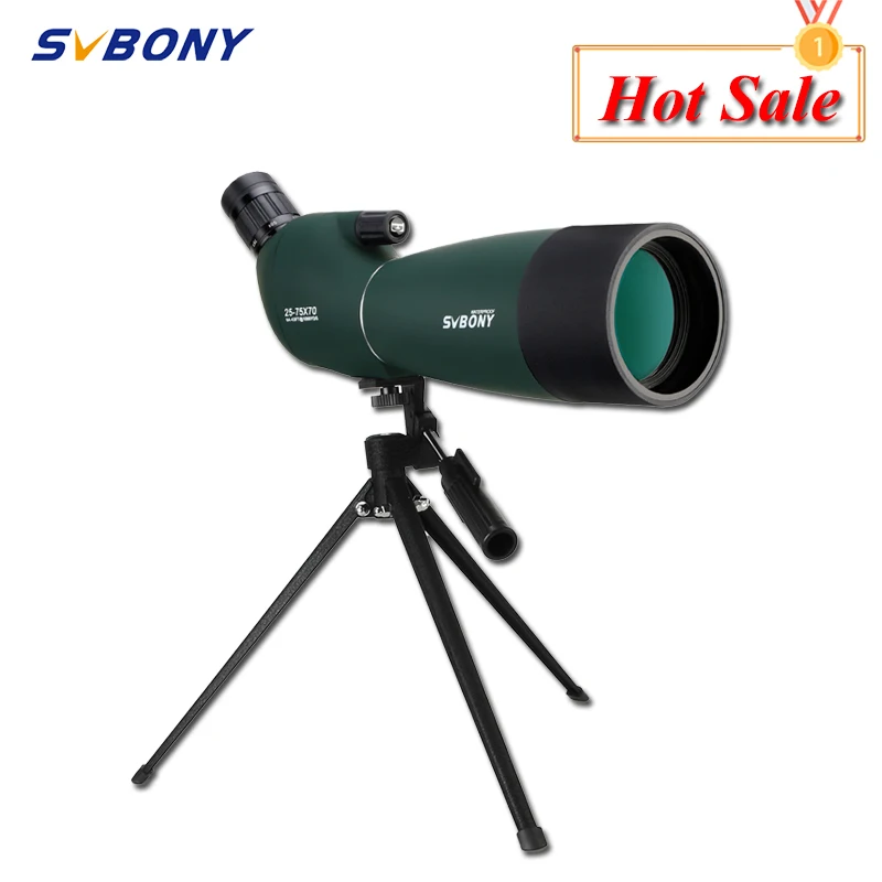 Svbony Sv28 Telescope 2575x70 Spotting Scope Monocular Powerful