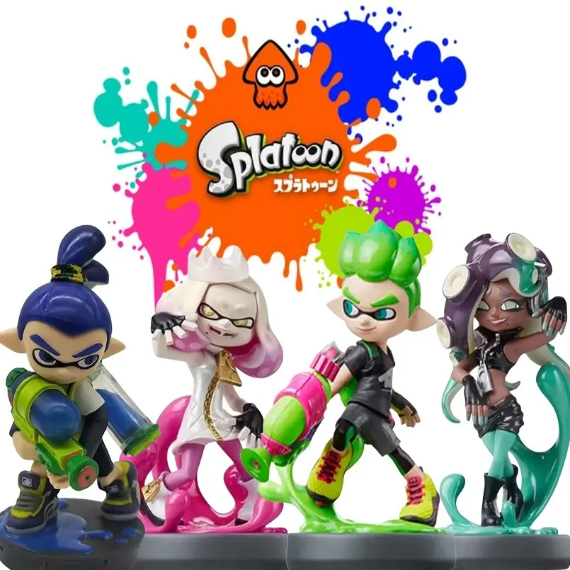 

New 10cm Version Q Anime Shooting2 Game Splatoon Squid Niang Amiibo PVC Action Figure Collectible Model Toys Kid Gift