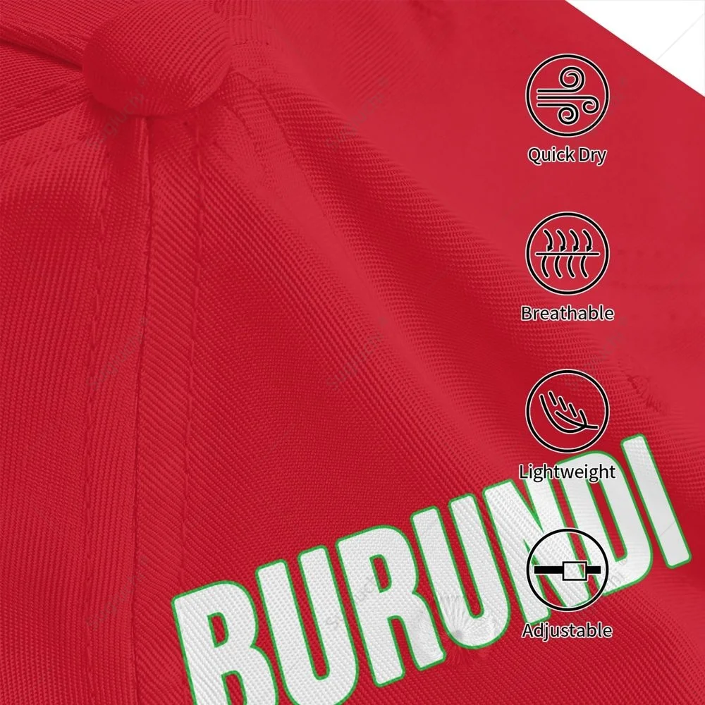 Unisex Baseball Cap Hut Burundi Flagge Farbverlauf 3D-Druck für Tennis Outdoor Fahrrad Fahrrad Golf Baseball Sport Fans – Detail 2