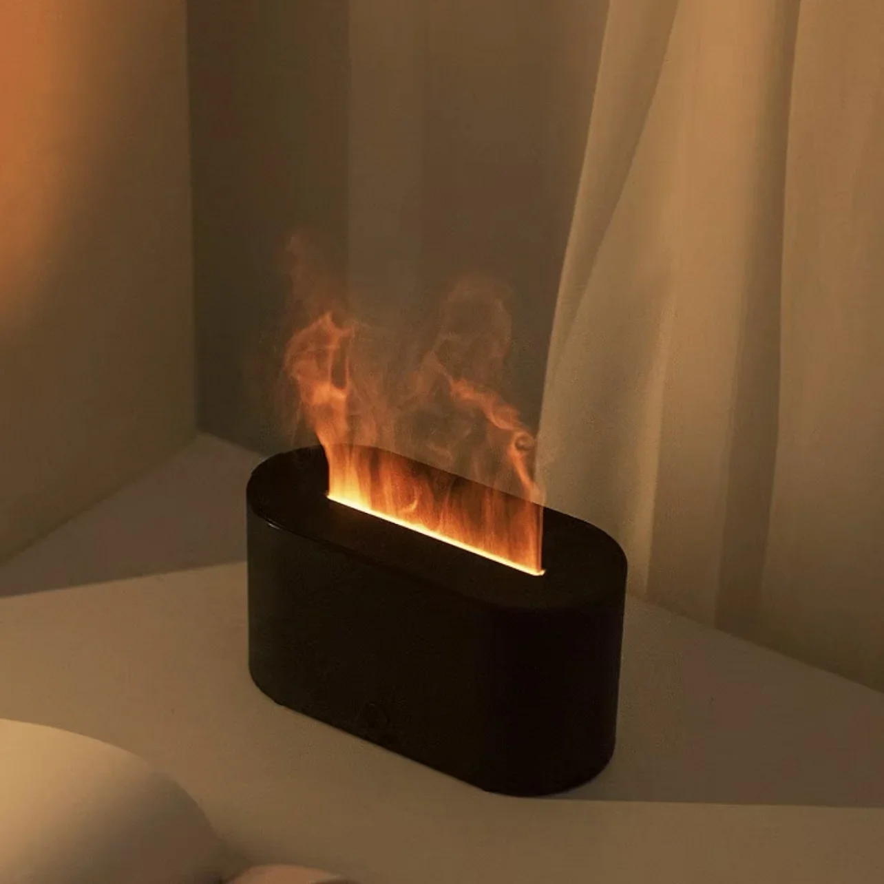 Enhanced Aromatic Flame Humidifier with LED Light