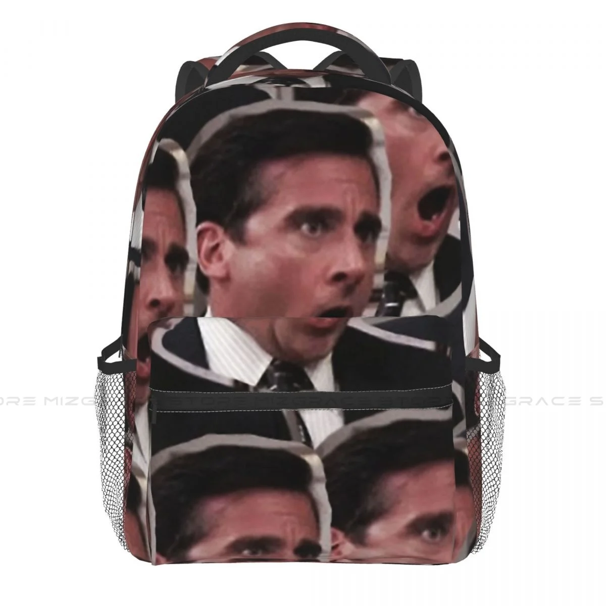 

Michael Scott Collage Casual Knapsack for Men Women The Office Student Books Backpack School Laptop Bag Soft Rucksack