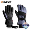Men Ski Gloves Winter Warm Windproof Waterproof Touch-Screen Fleece Non-slip Snowboard Snowmobile Cycling Skiing Gloves Women 1