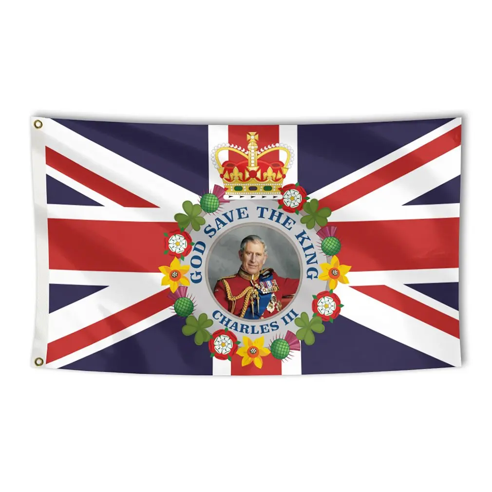 

Flag Charles Bright Colors England Large Size Meaningful Clear Pattern Decorative Congradulation Flags Meaningful Flags 90*150CM