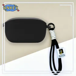 Protective Nylon Lanyard Case with Soft Cover and Hand Strap - JBL Wave Buds 2 (Black Lanyard)